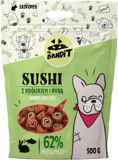 Mr. Bandit SUSHI rabbit & fish - деликатесно лакомство със заешко и риба за кучета