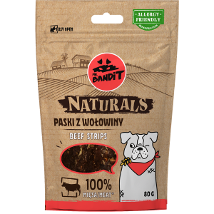 Mr. Bandit Naturals beef stripes 80g