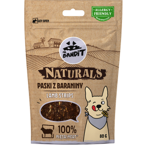 Mr. Bandit Naturals lamb stripes 80g
