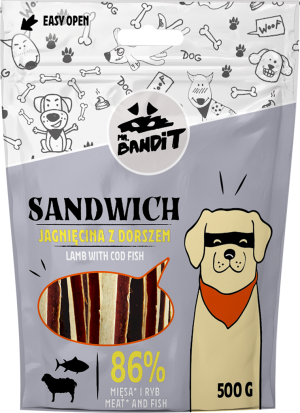 Mr. Bandit SANDWICH lamb with cod fish 500g