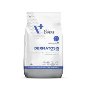 Vet Expert Dermatosis Cat Duck & Rice – диетична храна за котки с дерматологични заболявания и непоносимост към храни с патешко месо и ориз