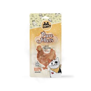 Mr. Bandit Pure Fillets chicken breast - пилешки гърди приготвени на пара за котка 30 гр.