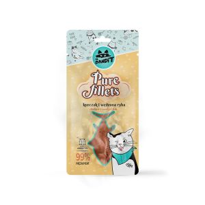 Mr. Bandit Pure Fillets chicken & smoked fish - филета с пилешко месо и пушена риба за котка 30 гр.