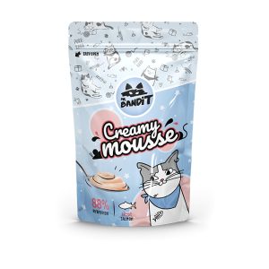 Mr. Bandit Creamy Mousse salmon - кремообразно лакомство за котки с вкус на сьомга 60 гр.