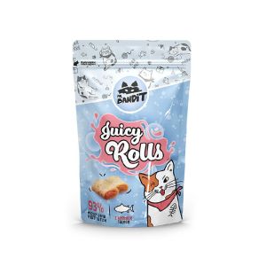Mr. Bandit Juicy Rolls salmon - сочно лакомство за котки със сьомга 40 гр.