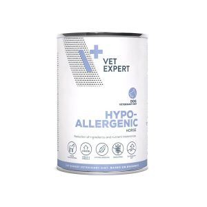 Vet Expert Diet Dog Hypoallergenic Horse 400g can - консерва с конско месо за кучета с непоносимост към хранителни вещества и дерматологични заболявания