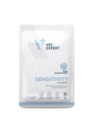 Vet Expert Sensitivity Cat Пауч 100гр. - храна за възрастни котки, предназначена да намали непоносимостта към съставките и хранителните вещества