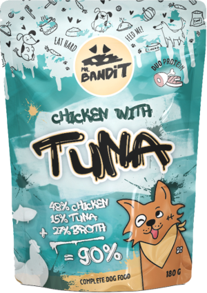 PROMO - MR. BANDIT CHICKEN WITH TUNA - Пауч за кучета с пилешко и риба тон