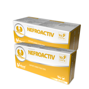 Vetfood Nefroactiv - хранителна добавка, спомагаща бъбречната функция при кучета и котки