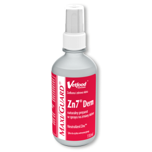 Vetfood Maxi/Guard Zn7® Derm 118 мл. - противовъзпалителен препарат, подпомагащ зарастването на повърхностни наранявания