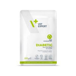 Vet Expert Diabetic Cat Пауч 100гр. - храна за възрастни котки, предназначена да регулира глюкозата ( захарен диабет