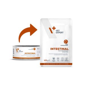 Vet Expert Intestinal Cat Пауч 100гр. – намалява проблемите с храносмилането и абсорбция в червата 100гр.