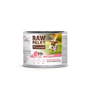 Raw Paleo Pork&Lamb Puppy -  консерва със свинско, агнешко и тиквичка за малки кучета