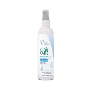 Vet Expert Clinic Care microBiome Balance Conditioner 150 ml - Пребиотичен спрей балсам без отмиване за грижа за животни с отслабена козина и чувствителна кожа, склонна към раздразнения
