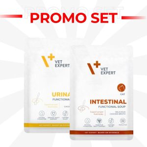 PROMO SET Vet Expert Functional Soup Cat - Intestinal + Urinary