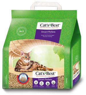 Cat’s Best Smart Pellets 5L – Котешка тоалетна с активни дървесни пелети и минимално полепване – идеална за дългокосмести котки