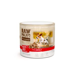 RAW PALEO Olympic Beef Mini 90g - хипоалергенно монопротеиново лакомство за тренировки за кучета