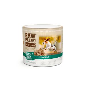 RAW PALEO Olympic Duck Mini 90g - хипоалергенно монопротеиново лакомство за тренировки за кучета