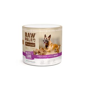 RAW PALEO Olympic Lamb Medium Large 90g - хипоалергенно монопротеиново лакомство за тренировки за кучета