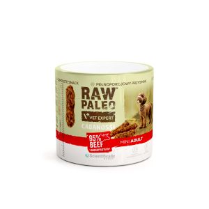 RAW PALEO Cabanossi Beef Mini 100g - пълноценно лакомство с наденица за кучета